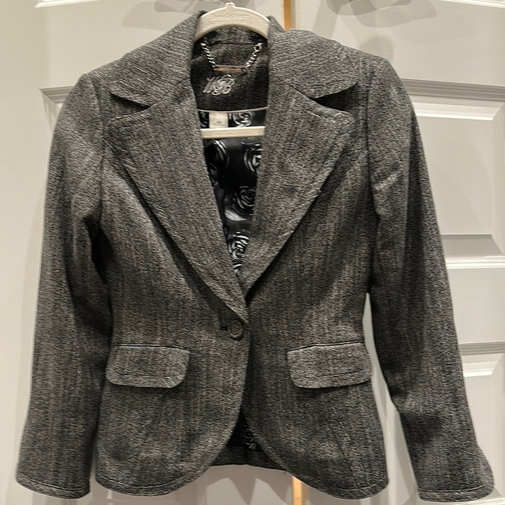 White House Black Market Gray Blazer Professional Tailored Fit